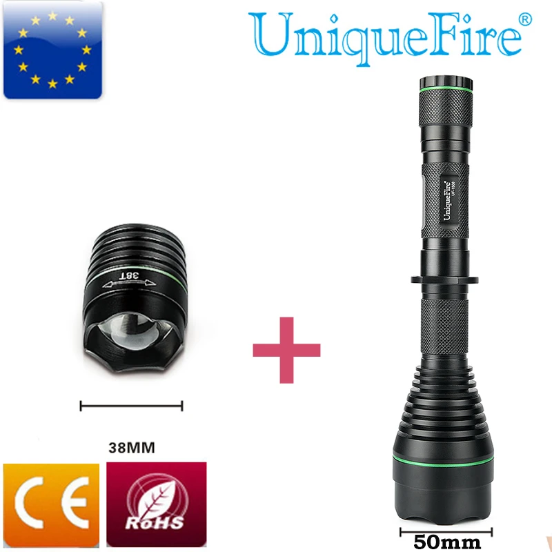 UniqueFire Hunting Scope Illuminaton Flashlight UF-1508 T50 Convex Lens Zoomable IR940nm Torch+38mm Head Part.
UniqueFire Hunting Scope Illuminaton Flashlight UF-1508 T50 Convex Lens Zoomable IR940nm Torch+38mm Head Part.