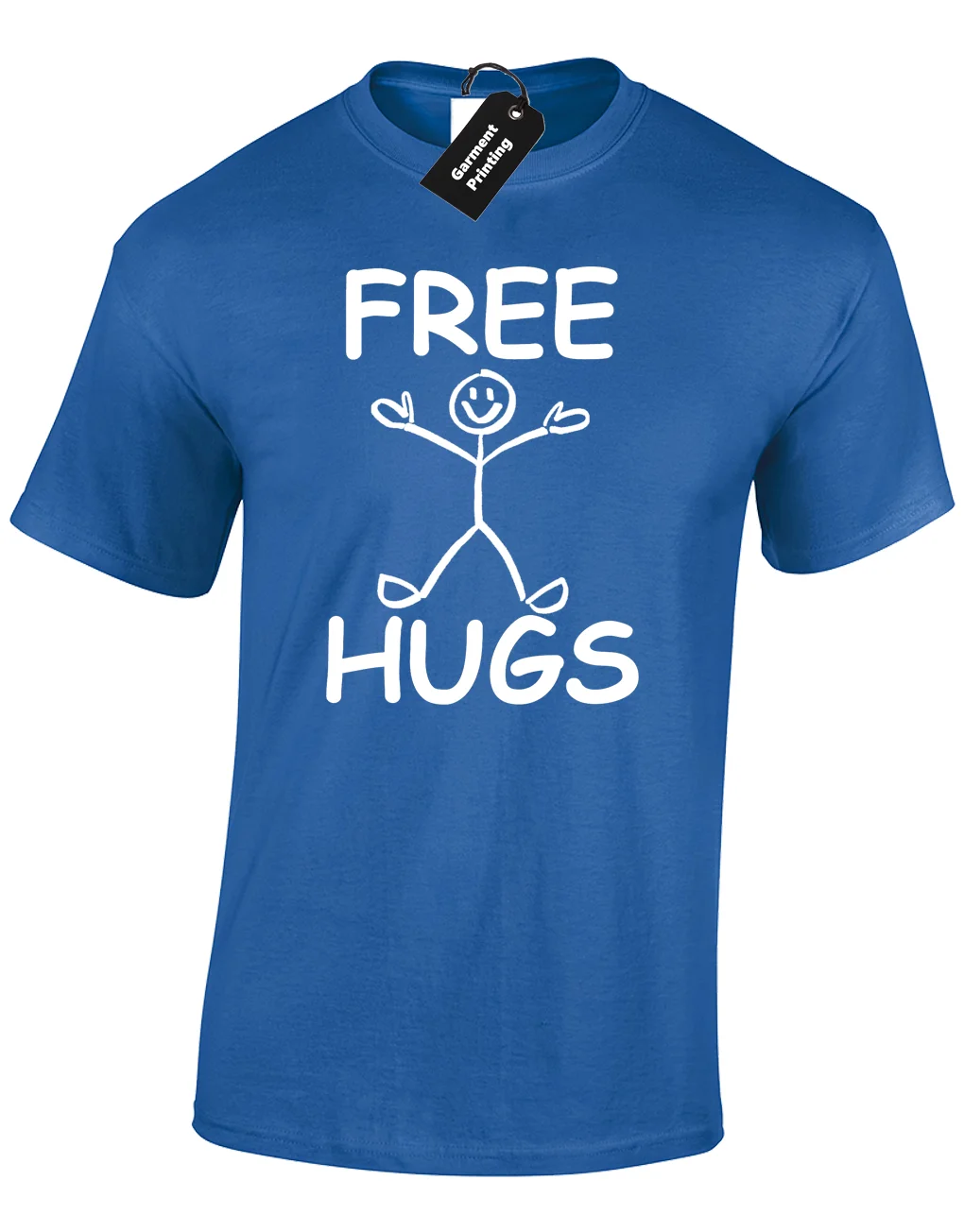 Бесплатная HUGS STICKMAN Мужская футболка Топ с забавным принтом хипстерская модная