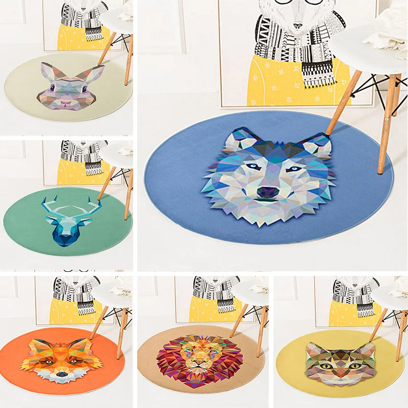 Creative Geometric Carpet Animal Print Round Kids Rug Bedroom Living Room Home Decor Thicken Soft Carpet Non-Slip Floor Mat
Creative Geometric Carpet Animal Print Round Kids Rug Bedroom Living Room Home Decor Thicken Soft Carpet Non-Slip Floor Mat