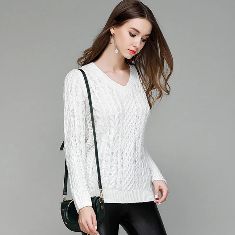 2019 New Women Fashion Sweater Upper Outer Garment V-neck Solid Color Long Sleeve Pullover Female Sweater Slim Fit Spring Summer
2019 New Women Fashion Sweater Upper Outer Garment V-neck Solid Color Long Sleeve Pullover Female Sweater Slim Fit Spring Summer