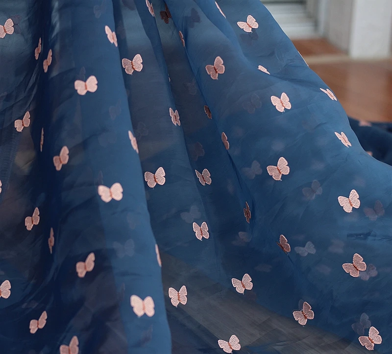 High quality blue Embroidered Organza Lace Fabric,retro butterfly lace, wedding fabric, bridal lace fabric Width 52 inch 1yads
High quality blue Embroidered Organza Lace Fabric,retro butterfly lace, wedding fabric, bridal lace fabric Width 52 inch 1yads