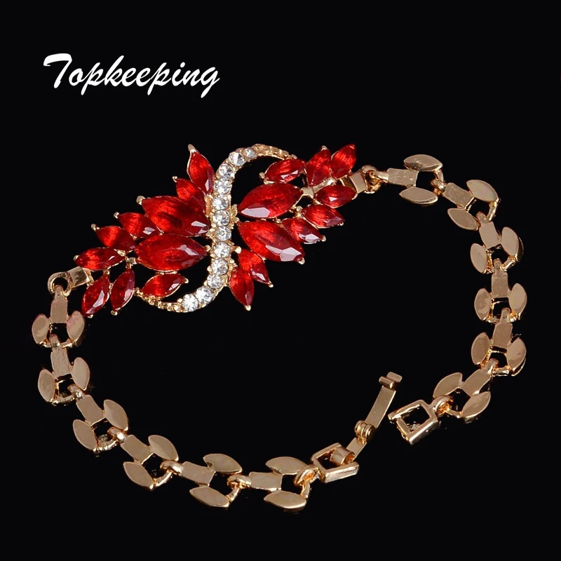 Topkeeping Brand Women Fashion Jewelry Gold Filled 5 Colors Zircon Austrian Crystal Bracelets & Bangles Jewelry Wholesale Sales
Topkeeping Brand Women Fashion Jewelry Gold Filled 5 Colors Zircon Austrian Crystal Bracelets & Bangles Jewelry Wholesale Sales