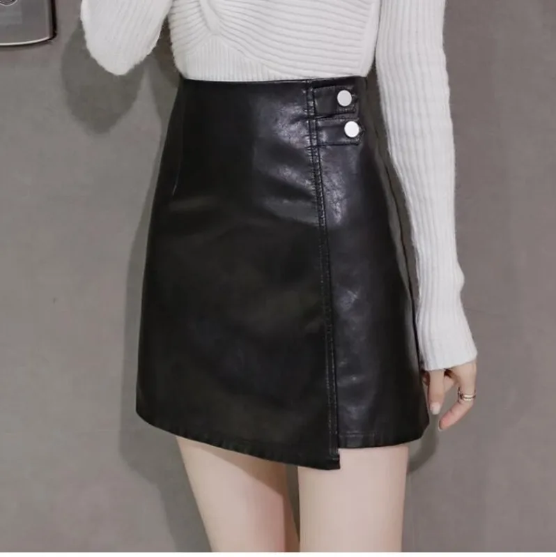 #1517 Faux Leather Mini Skirt In Woman Summer Asymmetrical High Waist Button Sexy Short Skirts For Women Black Ladies PU Skirts
#1517 Faux Leather Mini Skirt In Woman Summer Asymmetrical High Waist Button Sexy Short Skirts For Women Black Ladies PU Skirts