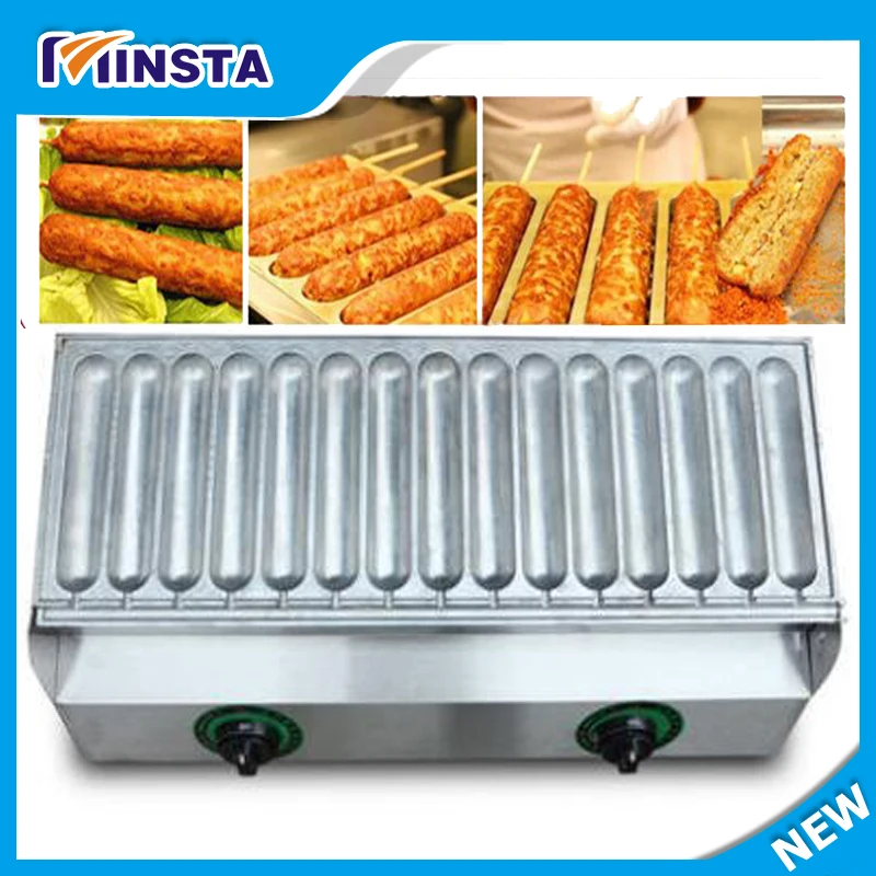 Corn muffin hotdog waffle machine corn hot dog waffle baker great snack machine lolly hotdog waffle making machine