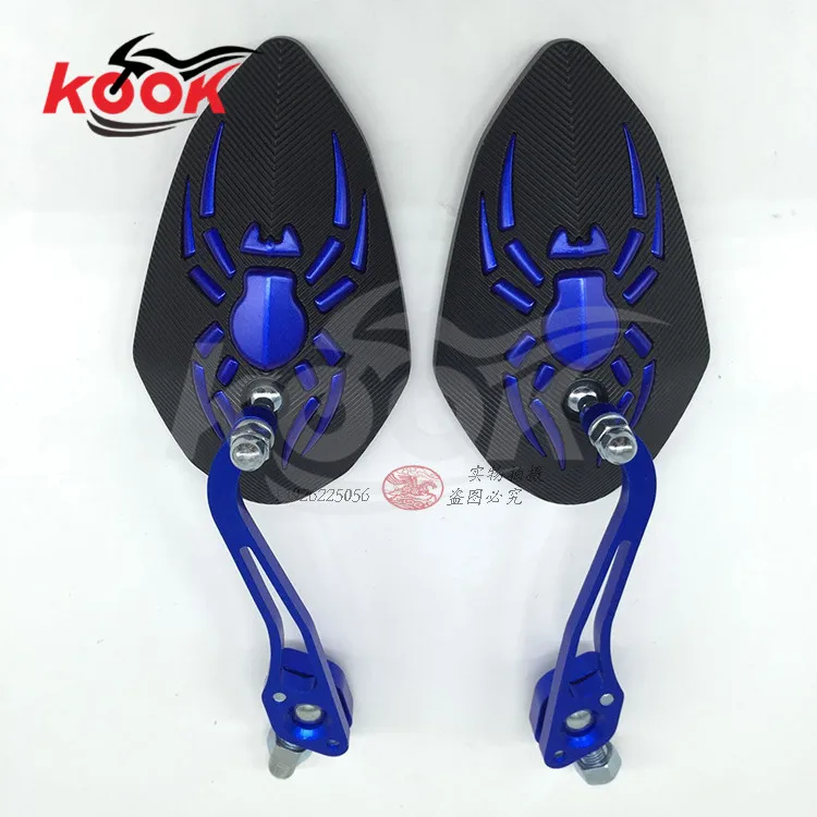 free shipping motorbike rearview mirrors Spider style 8mm 10mm screw motorcycle side mirror blue colorful Dirt bike ATV parts
free shipping motorbike rearview mirrors Spider style 8mm 10mm screw motorcycle side mirror blue colorful Dirt bike ATV parts