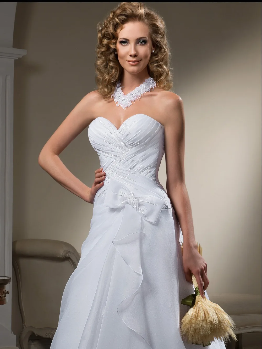 New Arrival Pure White Organza Wedding Dresses Pleats Beaded Sweetheart Bride Wedding Gowns With lace Up Back
New Arrival Pure White Organza Wedding Dresses Pleats Beaded Sweetheart Bride Wedding Gowns With lace Up Back
