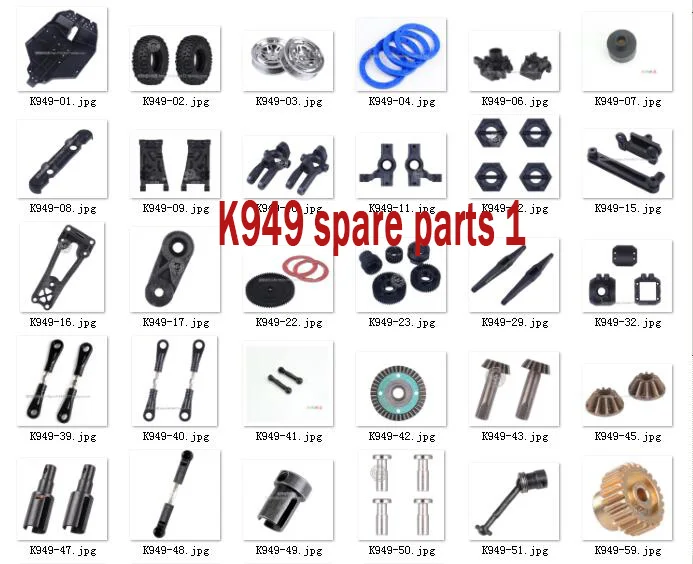 WLtoys K949 10428 RC Car all spare parts bottom tire hub differential cup drive shaft gear pull rod arm from K949-01 to K494-59
WLtoys K949 10428 RC Car all spare parts bottom tire hub differential cup drive shaft gear pull rod arm from K949-01 to K494-59