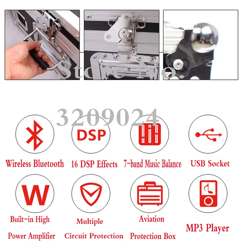 High Power 2400W+2400W DJ Karaoke 12 Channel Amplifier Mixer Controller with Bluetooth USB +48V Phantom Power Audio Sound Mixing
High Power 2400W+2400W DJ Karaoke 12 Channel Amplifier Mixer Controller with Bluetooth USB +48V Phantom Power Audio Sound Mixing