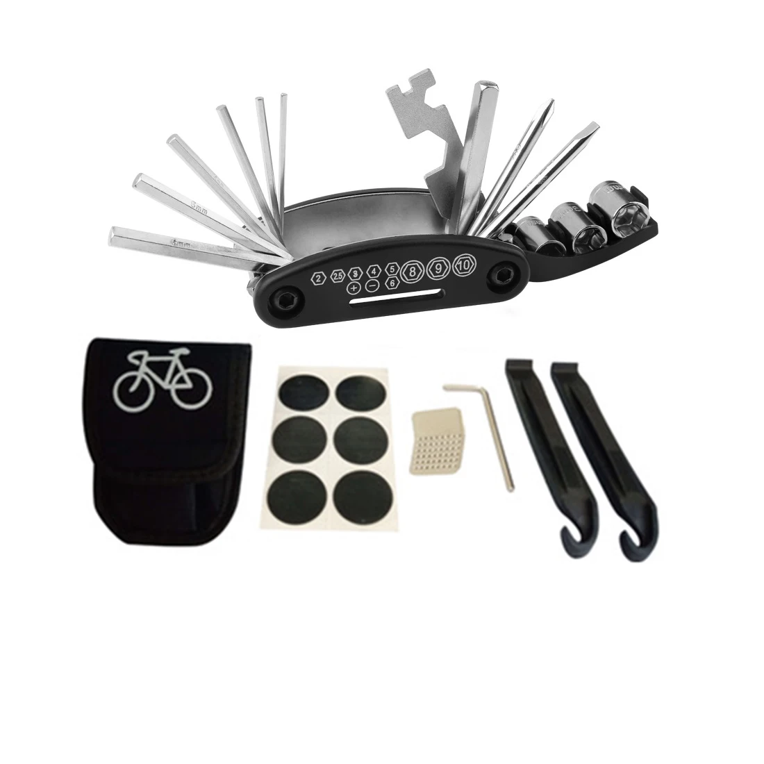 Portable Bicycle Repair Set Tools Cycling Tire Repair Rubber Patch 16-in-1 Multifunction Tools Grinding Tire Stick Bike Fix Kits
Portable Bicycle Repair Set Tools Cycling Tire Repair Rubber Patch 16-in-1 Multifunction Tools Grinding Tire Stick Bike Fix Kits