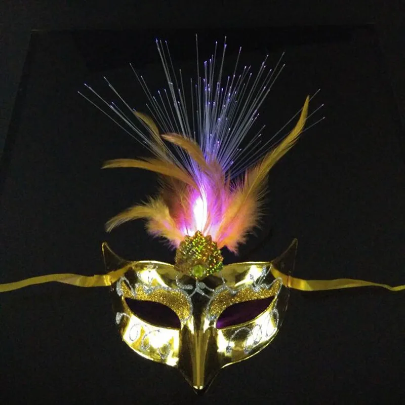 LED Feather Fiber Glowing Light Up Mask Women Lady Flashing Masquerade Masks Bar Nightclub Party Dress Decoration Halloween
LED Feather Fiber Glowing Light Up Mask Women Lady Flashing Masquerade Masks Bar Nightclub Party Dress Decoration Halloween