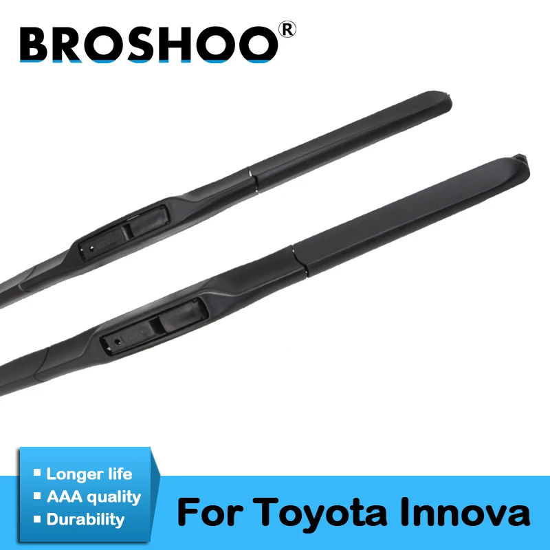 BROSHOO авто стеклоочистителей натуральный каучук для Toyota Innova 2005 2006 2007 2008 2009 2010 2011 2012