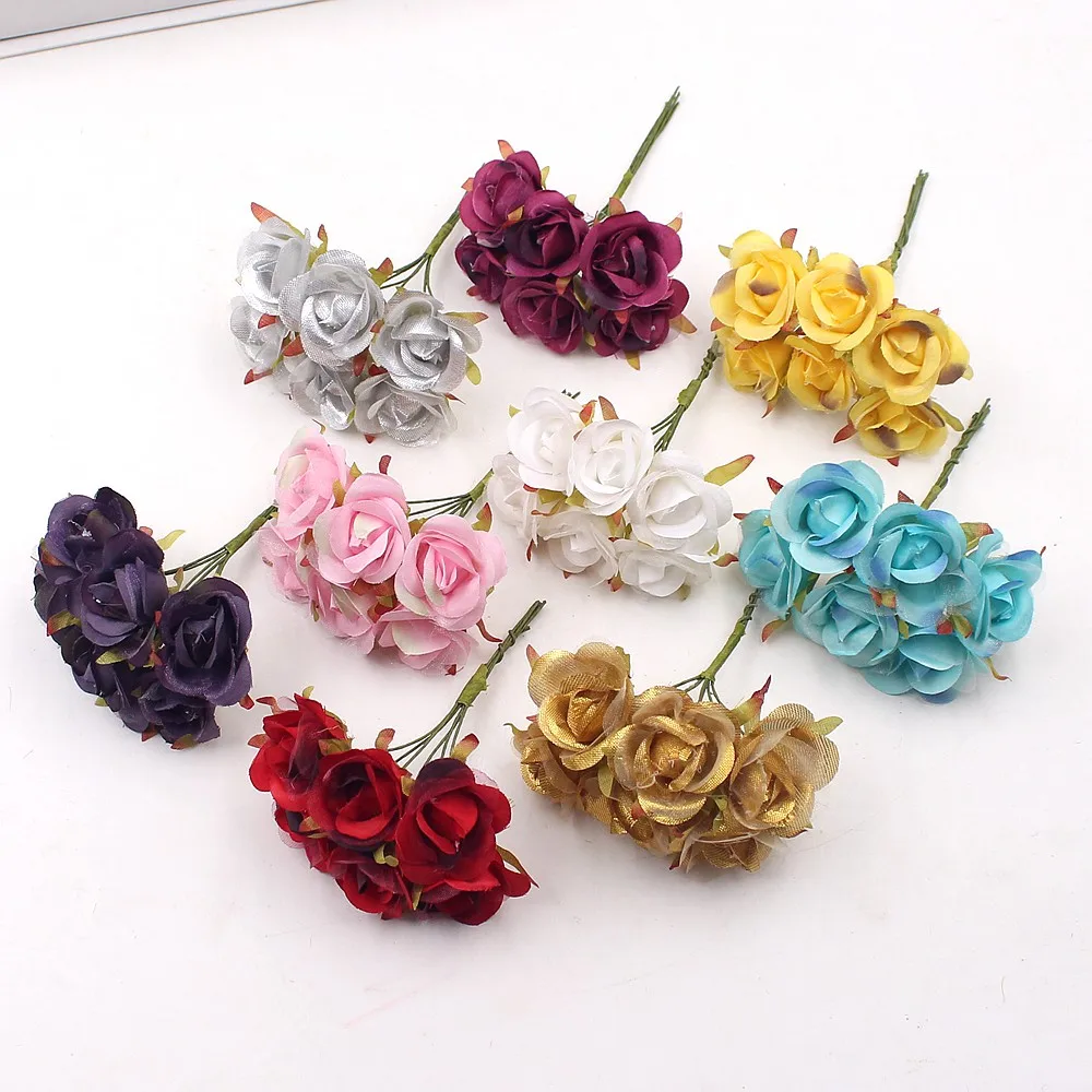 6Pcs Simple Red Rose Artificial Flowers For Wedding Home Decoration Jewelry Accessories Fleurs Scrapbooking DIY Craft Supplies
6Pcs Simple Red Rose Artificial Flowers For Wedding Home Decoration Jewelry Accessories Fleurs Scrapbooking DIY Craft Supplies