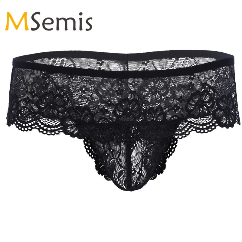 MSemis Mens Sissy Sexy Lingerie Low-waisted Lacework See-through Open Butt Bulge Pouch G-string Bikini Thong Stretchy Underwear
MSemis Mens Sissy Sexy Lingerie Low-waisted Lacework See-through Open Butt Bulge Pouch G-string Bikini Thong Stretchy Underwear