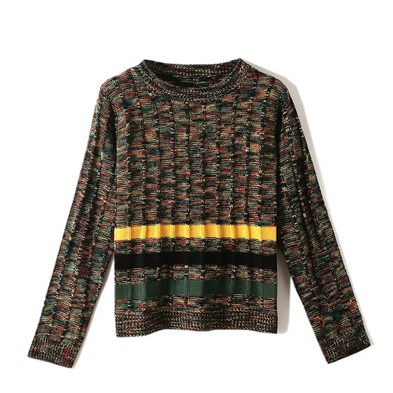 Newest 2019 Autumn Women's Plaid Knitted Sweaters High Street Ladies Pullover Feminine O-neck Basic Sweater Striped Runway Tops
Newest 2019 Autumn Women's Plaid Knitted Sweaters High Street Ladies Pullover Feminine O-neck Basic Sweater Striped Runway Tops