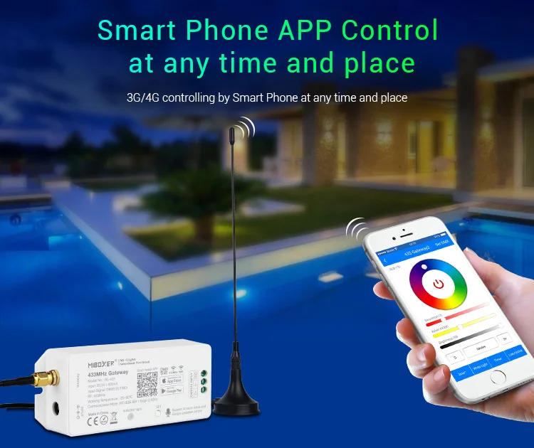 [Seven Neon] Wi-Fi Miboxer 433 МГц шлюз для смартфона с управлением через приложение поддержка