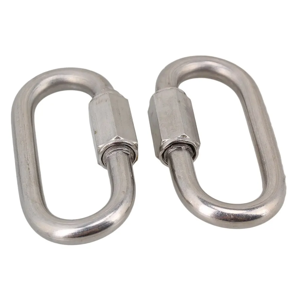 10Pcs Multifunctional 304 Stainless Steel Carabiner Quick Oval Screwlock Link Lock Ring Hook M6
10Pcs Multifunctional 304 Stainless Steel Carabiner Quick Oval Screwlock Link Lock Ring Hook M6