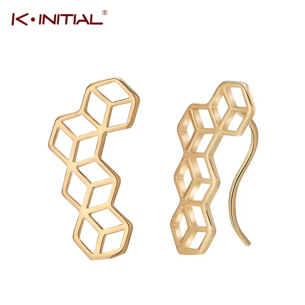 Kinitial Gold Hexagon Hook Earrings Geometric Peace Sign Shape Earring Women's Fashion Ear Jewelry Cute Birthday Party Gift
Kinitial Gold Hexagon Hook Earrings Geometric Peace Sign Shape Earring Women's Fashion Ear Jewelry Cute Birthday Party Gift