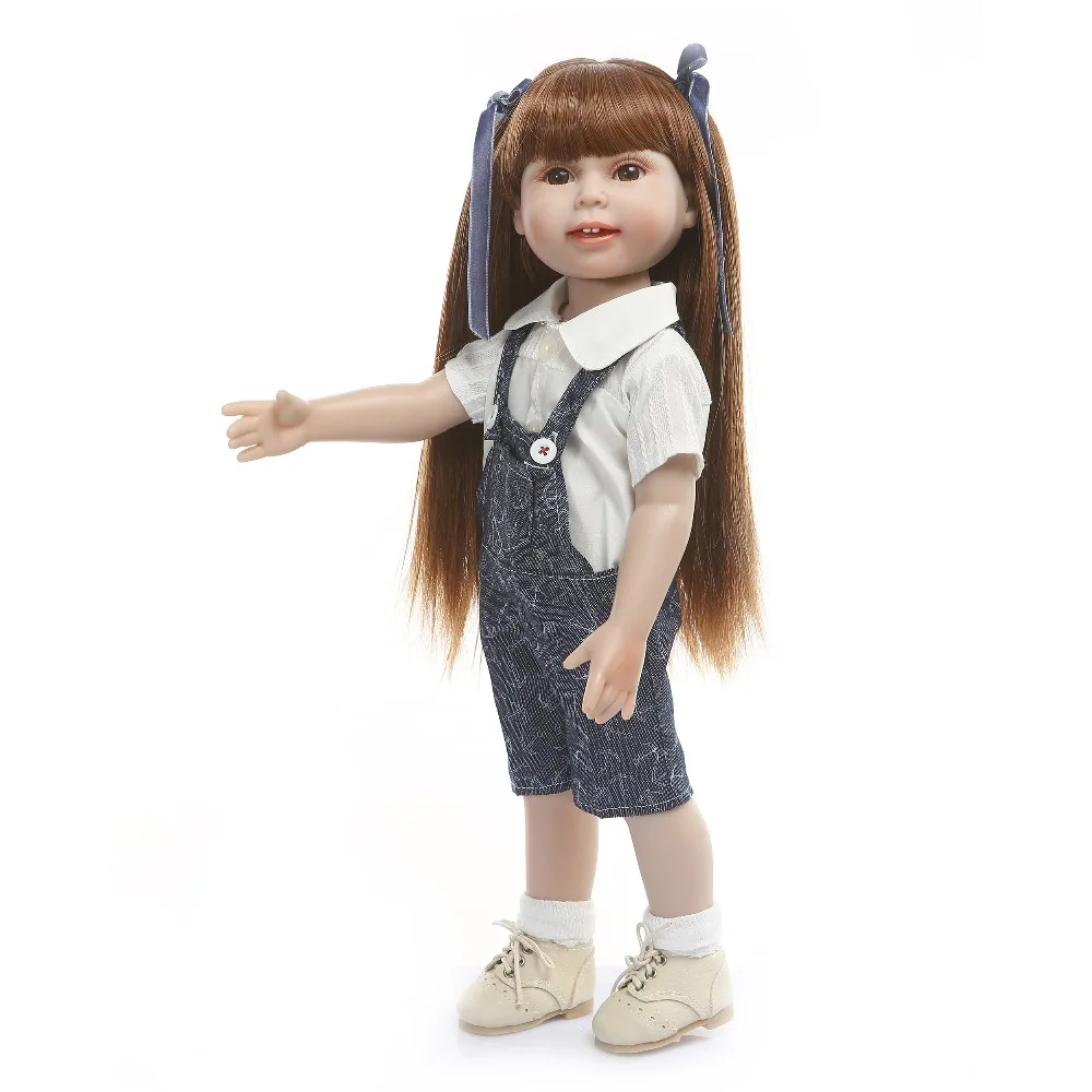 18 inch Handmade American princess Full Body Silicone Baby Doll Toys for Realistic Vinyl Toddler Reborn Doll Birthday Gift
18 inch Handmade American princess Full Body Silicone Baby Doll Toys for Realistic Vinyl Toddler Reborn Doll Birthday Gift