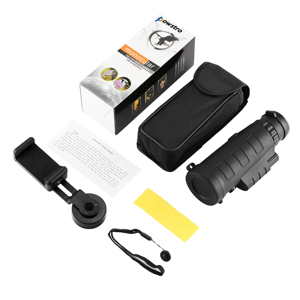 powstro Universal 40x60 HD Optical Monocular Telescope Phone Lens Multicoated Glass Lens and BK4 Prism With Clip For Smartphones
powstro Universal 40x60 HD Optical Monocular Telescope Phone Lens Multicoated Glass Lens and BK4 Prism With Clip For Smartphones
