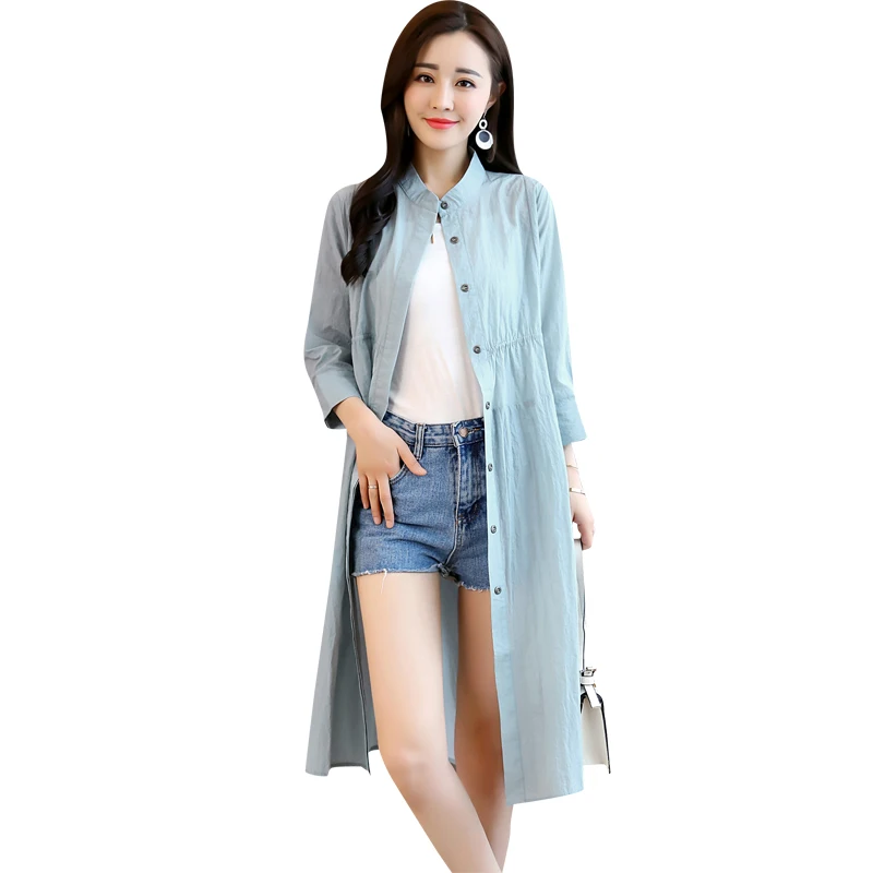 Spring windbreaker female 2018 new single thin section long loose Korean sun protection clothing coat women Fashion Tide ZTT45
Spring windbreaker female 2018 new single thin section long loose Korean sun protection clothing coat women Fashion Tide ZTT45