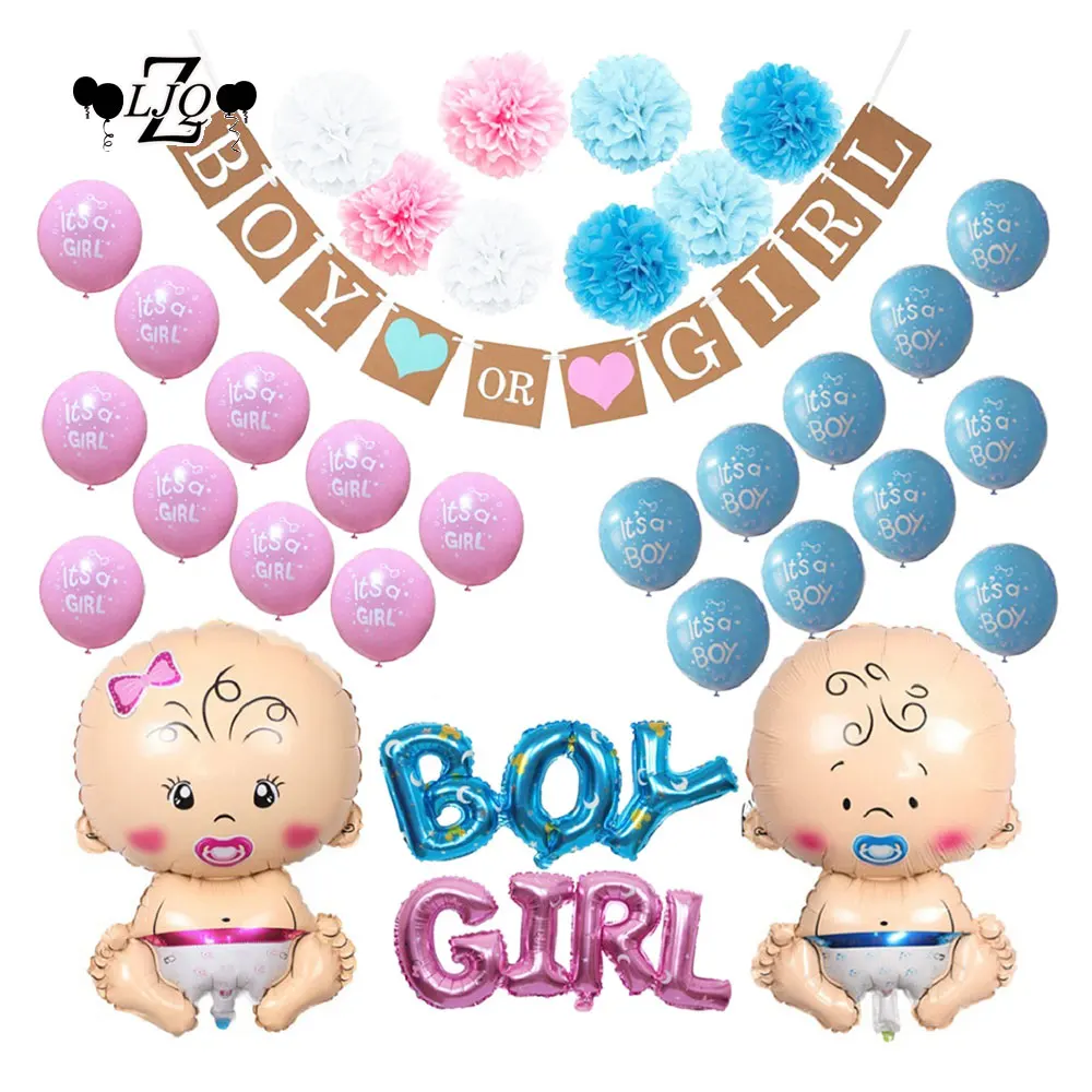ZLJQ 33pcs "Its A Boy" "Its A Girl" Boy or Girl Banner Foil Balloons Paper Flower Ball for Baby Shower Gender Reveal Party Decor
ZLJQ 33pcs "Its A Boy" "Its A Girl" Boy or Girl Banner Foil Balloons Paper Flower Ball for Baby Shower Gender Reveal Party Decor