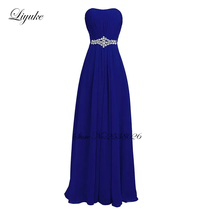 Liyuke A Line Chiffon Prom Dress Pleat With Beading Sash Floor Length Strapless Party Dress Customs Dresses Custom Made
Liyuke A Line Chiffon Prom Dress Pleat With Beading Sash Floor Length Strapless Party Dress Customs Dresses Custom Made