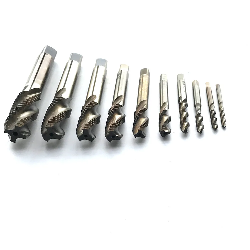 HSS M35 Co5% Full CNC grinded 10pcs spiral Machine hss tap Screw Taps for SS plate with M3 M4 M5 M6 M8 M10 M12 M14 M16 M18
HSS M35 Co5% Full CNC grinded 10pcs spiral Machine hss tap Screw Taps for SS plate with M3 M4 M5 M6 M8 M10 M12 M14 M16 M18