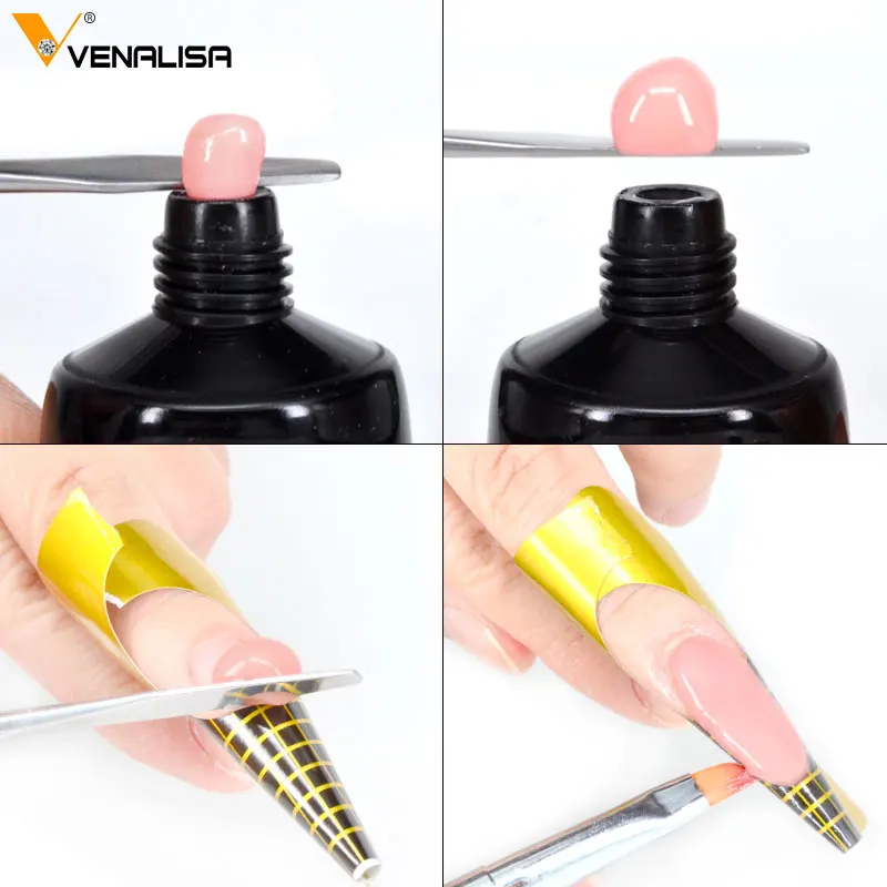 Canni Poly Gel 2018 New Arrival Soak Off Builder Nail Tips Brush Tool Finger Extension Camouflage Crystal | Красота и здоровье