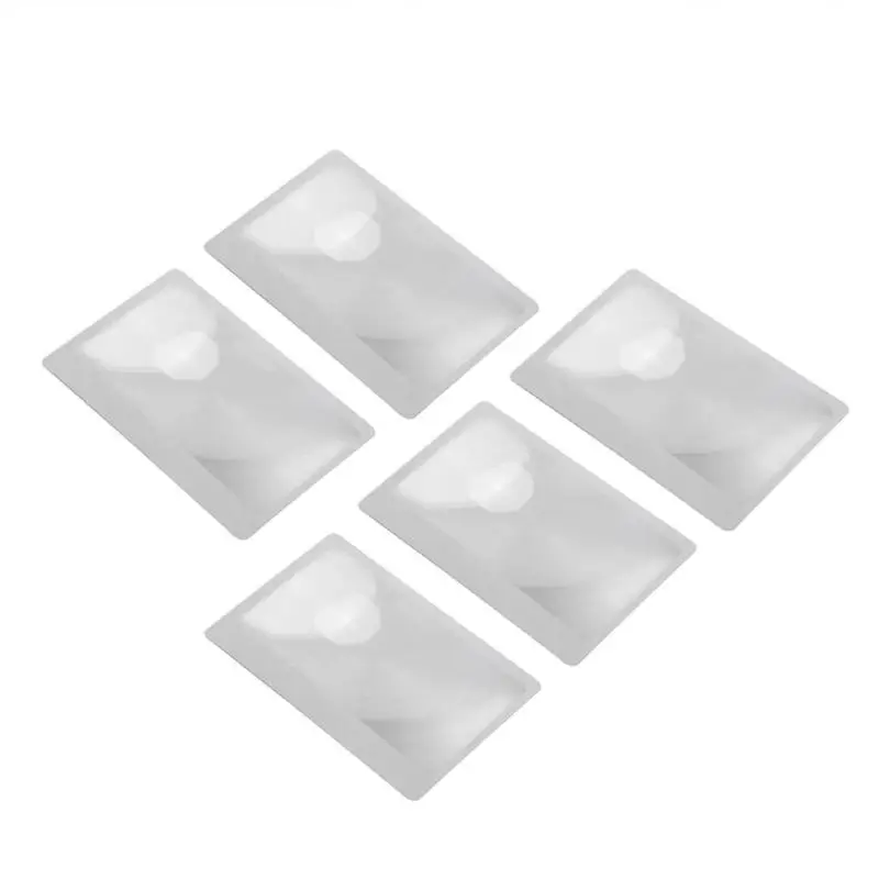 5pcs 3X Credit Card Shape Magnifiers Fresnel Lens Portable Transparent Magnifier Plastic Magnifying Fresnel Lens
5pcs 3X Credit Card Shape Magnifiers Fresnel Lens Portable Transparent Magnifier Plastic Magnifying Fresnel Lens