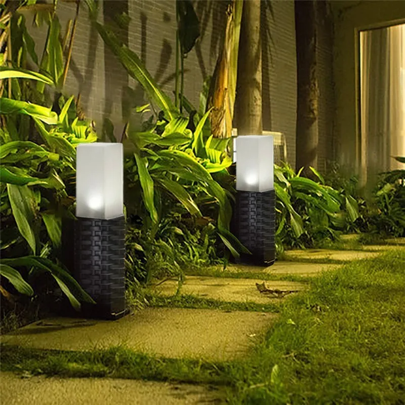 1PCS Plastic Rattan Style Solar Powered Lawn Lamp Courtyard Post Path Stake Lights Garden Patio Ground Lawn Light White Light
1PCS Plastic Rattan Style Solar Powered Lawn Lamp Courtyard Post Path Stake Lights Garden Patio Ground Lawn Light White Light