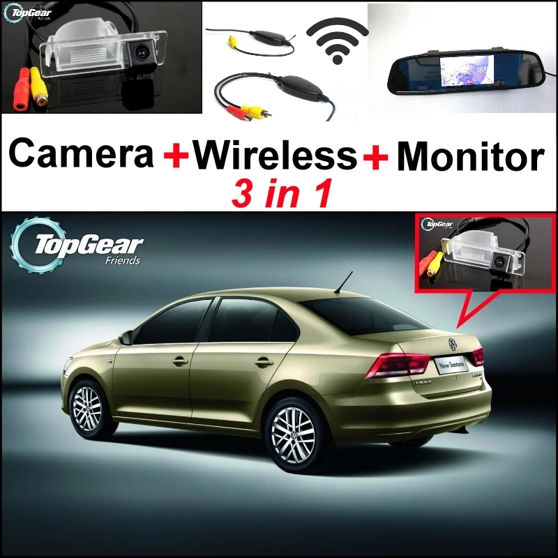 3 in1 Special Rear View Camera + Wireless Receiver + Mirror Monitor Easy Parking System For Volkswagen VW New Santana 2012~2015
3 in1 Special Rear View Camera + Wireless Receiver + Mirror Monitor Easy Parking System For Volkswagen VW New Santana 2012~2015