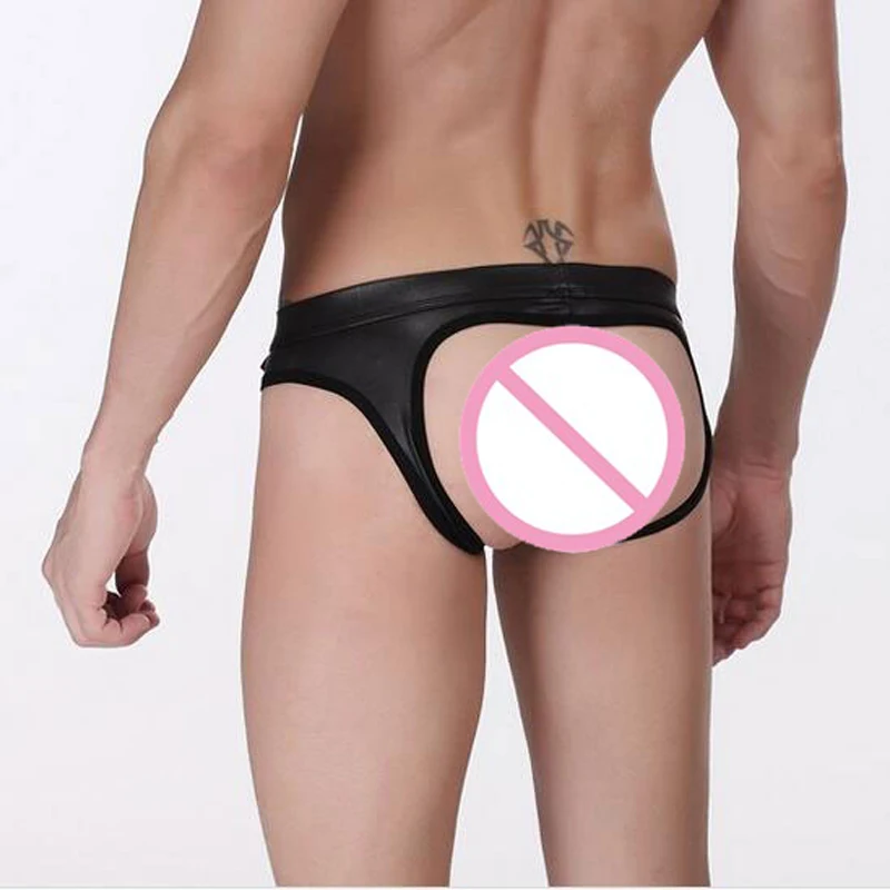 Sexy Men Hollow Open Crotch U Convex Pouch Briefs Faux Leather Low Waist G-String Sexy Briefs Gay Wear FX12
Sexy Men Hollow Open Crotch U Convex Pouch Briefs Faux Leather Low Waist G-String Sexy Briefs Gay Wear FX12