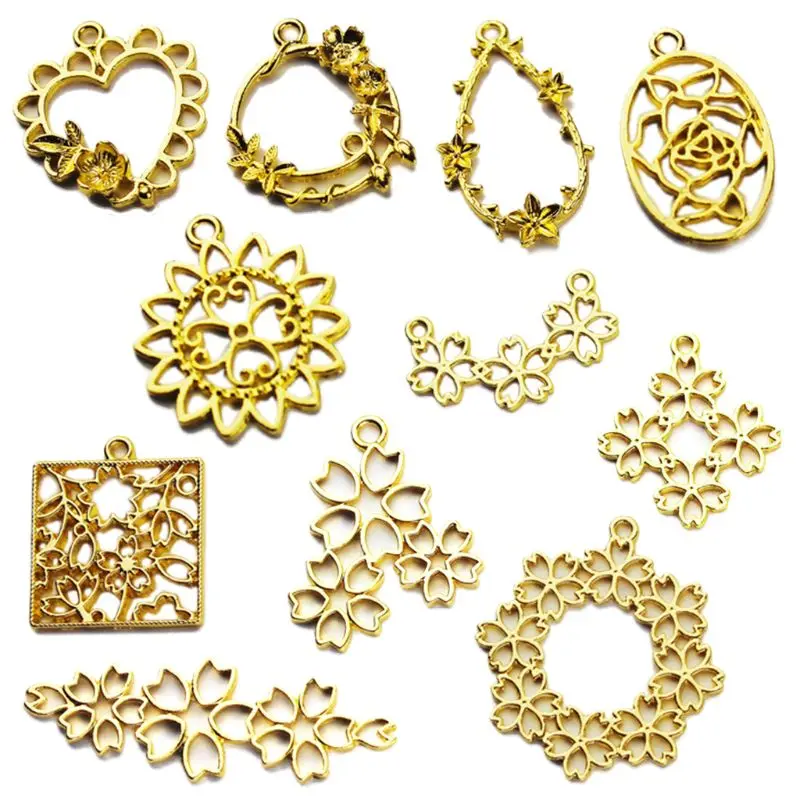 11Pcs Metal Frame Waterdrop Heart Flower Pendant Bezel Setting Cabochon UV Resin Charm Jewelry Making Casting Craft DIY
11Pcs Metal Frame Waterdrop Heart Flower Pendant Bezel Setting Cabochon UV Resin Charm Jewelry Making Casting Craft DIY