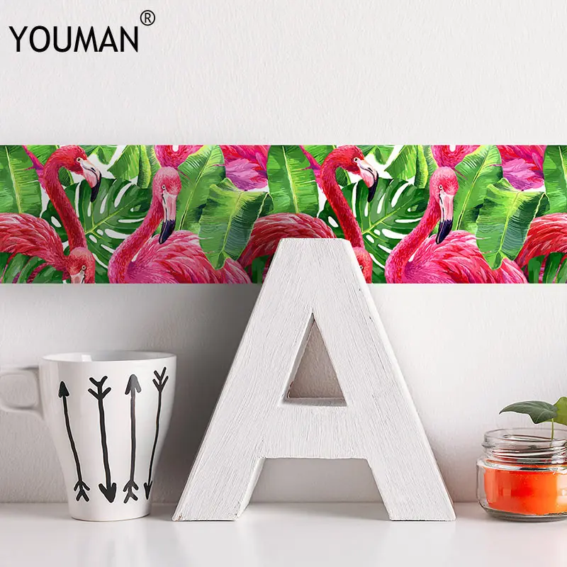 YOUMAN Flamingo 3D Sticker Wallpaper Border Waterproof Self-adhesive Waist lines Wall Border Sticker for Kitchen Bathroom Decor
YOUMAN Flamingo 3D Sticker Wallpaper Border Waterproof Self-adhesive Waist lines Wall Border Sticker for Kitchen Bathroom Decor