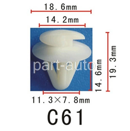 100x OEM нейлоновый Фиксатор заклепки для Toyota и Mazda 9927-40-822, 62581-14020 992740822 6258114020
100x OEM нейлоновый Фиксатор заклепки для Toyota и Mazda 9927-40-822, 62581-14020 992740822 6258114020