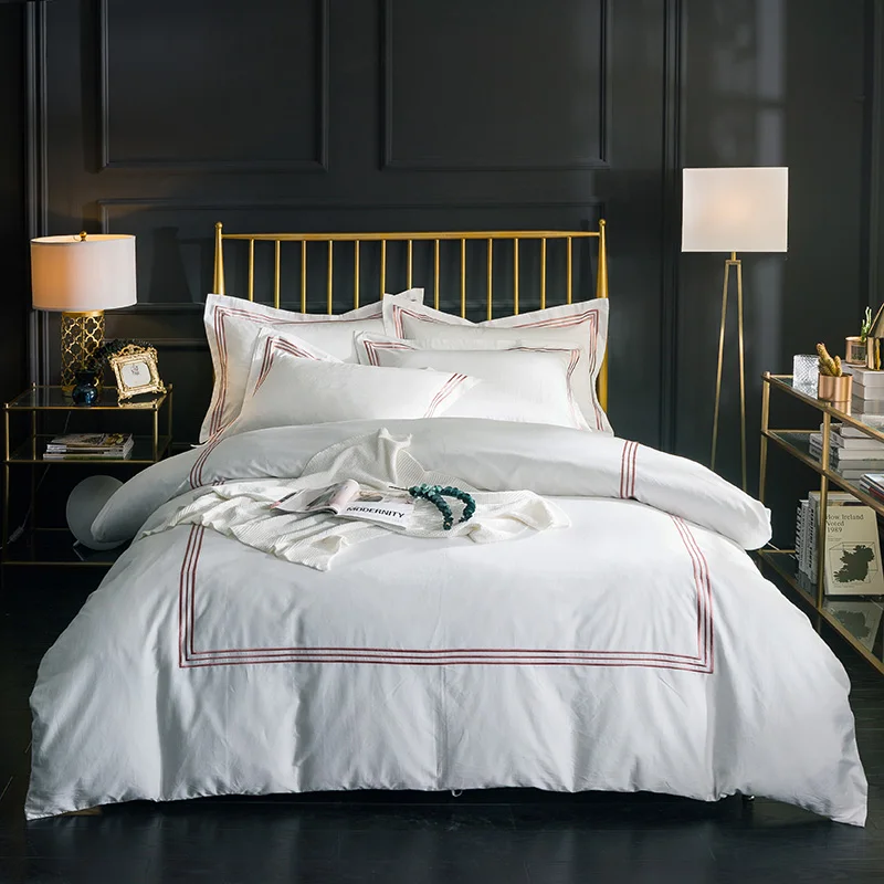 80S Egyptian cotton Soft Bed sheet set Queen King Luxury White Hotel Bedding sets Duvet Cover Set Pillowcases Bed cover set
80S Egyptian cotton Soft Bed sheet set Queen King Luxury White Hotel Bedding sets Duvet Cover Set Pillowcases Bed cover set