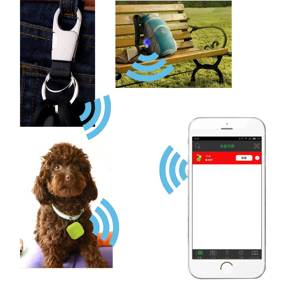 Автомобиль Smart Bluetooth Mini gps трекер детей Домашние животные кошелек ключи