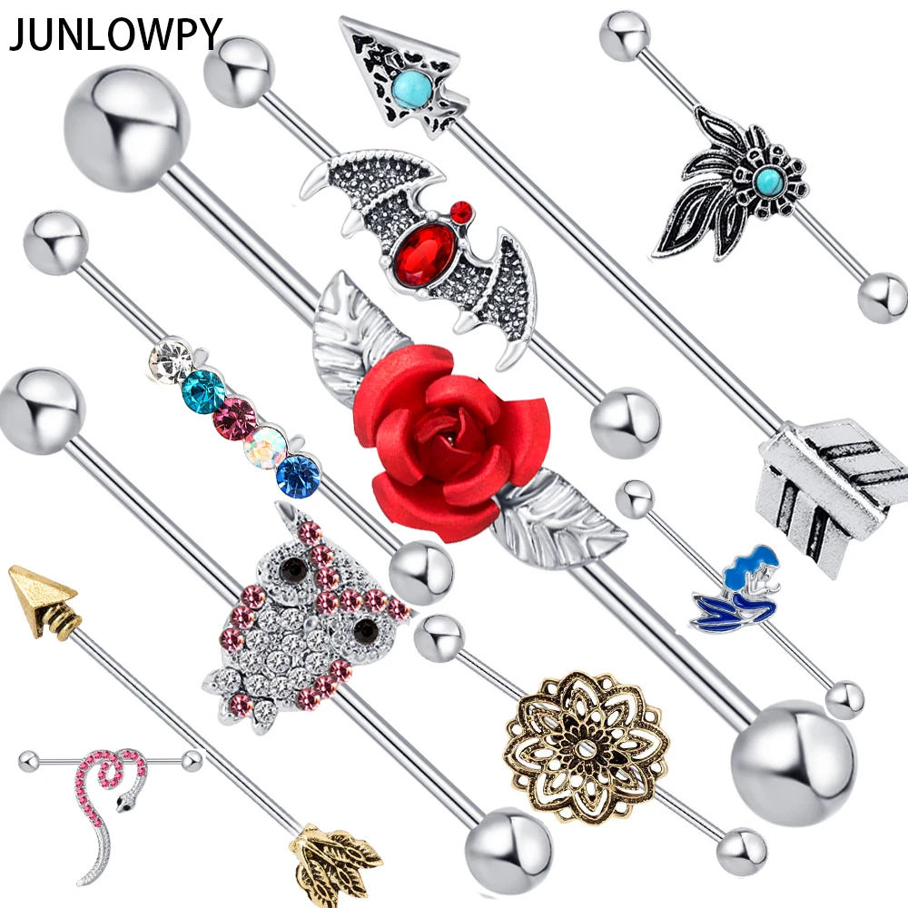JUNLOWPY Промышленная Штанга, пирсинг Роза, серьги, Надеваемые На ушной хрящ, 14 г, нержавеющая сталь, спираль, Ушная планка, ювелирное изделие, ми...
JUNLOWPY Промышленная Штанга, пирсинг Роза, серьги, Надеваемые На ушной хрящ, 14 г, нержавеющая сталь, спираль, Ушная планка, ювелирное изделие, ми...