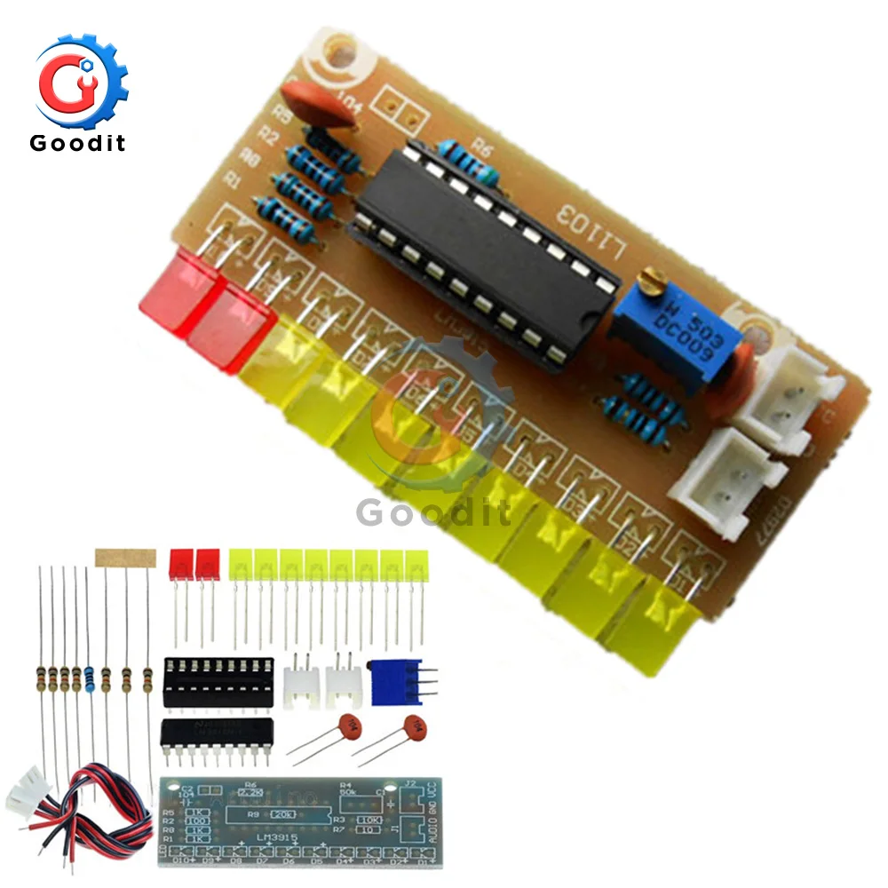 Забавный 10 Светодиодный индикатор уровня звука LM3915 DIY Kit, электронный анализатор звукового спектра, модуль индикатора уровня
Забавный 10 Светодиодный индикатор уровня звука LM3915 DIY Kit, электронный анализатор звукового спектра, модуль индикатора уровня