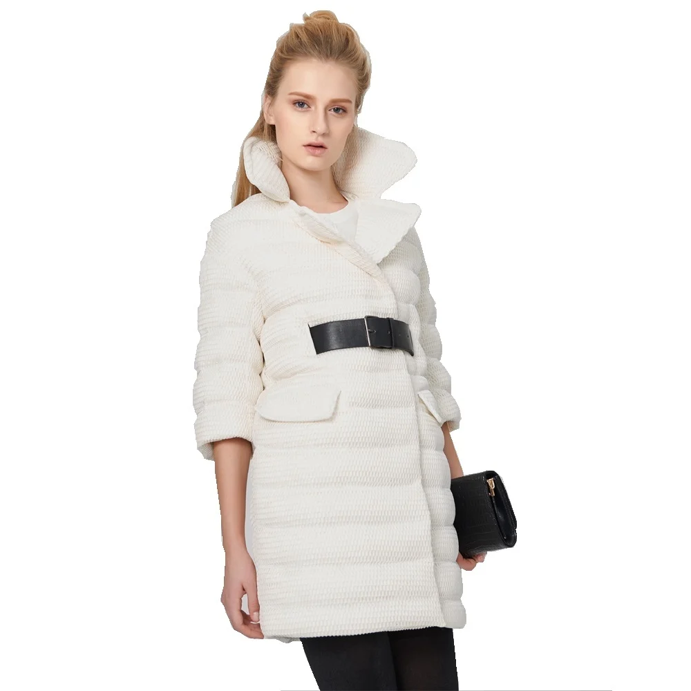 Eva Freedom2019 Winter new arrival suits collar with a belt down coat damen winter creative design mesh down jacket women UV1690
Eva Freedom2019 Winter new arrival suits collar with a belt down coat damen winter creative design mesh down jacket women UV1690