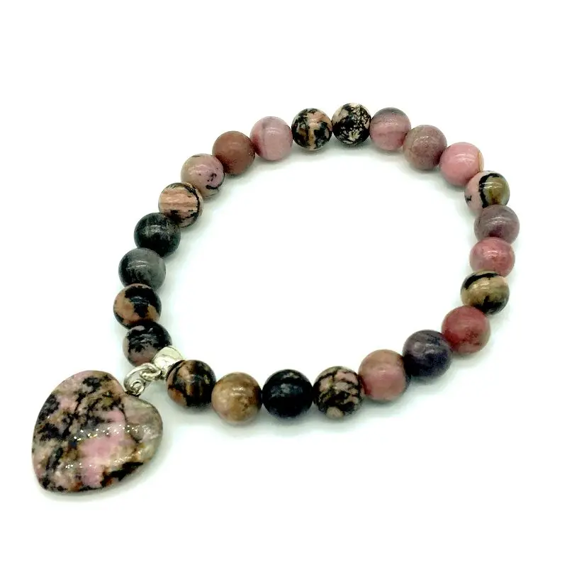 New Bracelet For Girl Fashion Stone Bead Heart Charm 8 mm Bangle Elastic Lava Crystal Lapis Lazuli Labradorite 20 Models
New Bracelet For Girl Fashion Stone Bead Heart Charm 8 mm Bangle Elastic Lava Crystal Lapis Lazuli Labradorite 20 Models