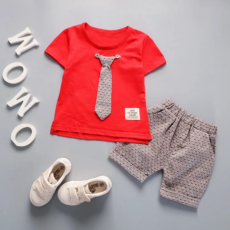 Summer Children Boys Clothes Kids Cotton Clothing Infant Suit Toddler Bow Tie T-Shirt Pants 2pcs/set Baby Casual Tracksuit
Summer Children Boys Clothes Kids Cotton Clothing Infant Suit Toddler Bow Tie T-Shirt Pants 2pcs/set Baby Casual Tracksuit