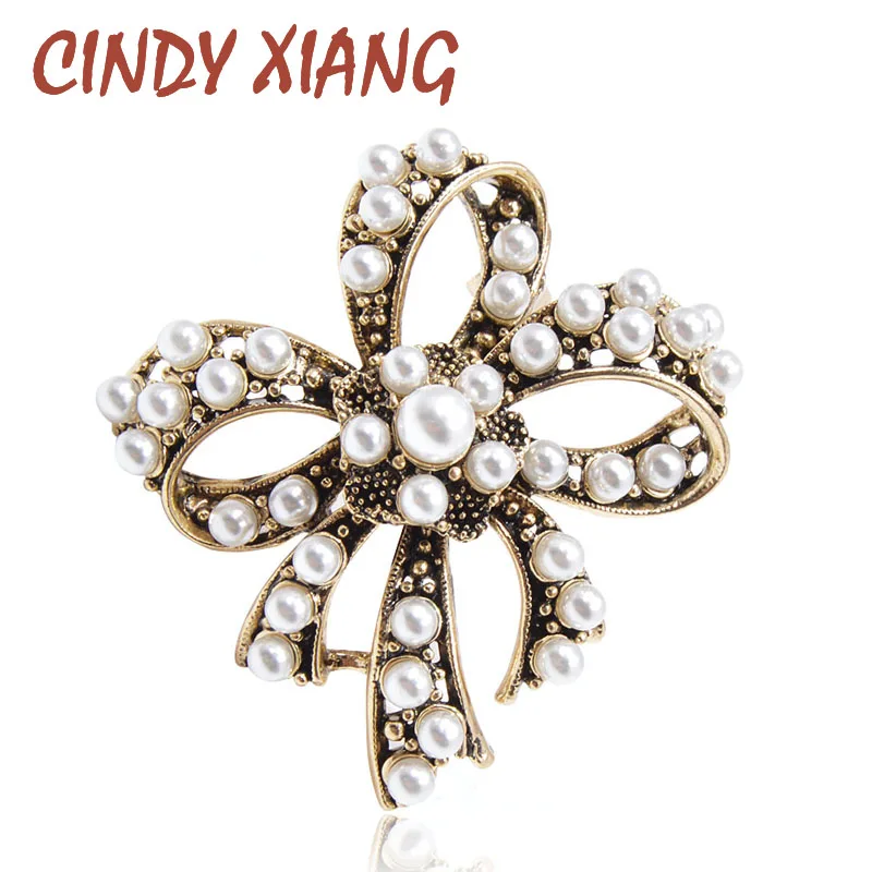 CINDY XIANG Vintage Pearl Bow Brooches for Women Beautiful Fashion Bowknot Pin Brooch Sweater Corsage High Quality New Arrival
CINDY XIANG Vintage Pearl Bow Brooches for Women Beautiful Fashion Bowknot Pin Brooch Sweater Corsage High Quality New Arrival