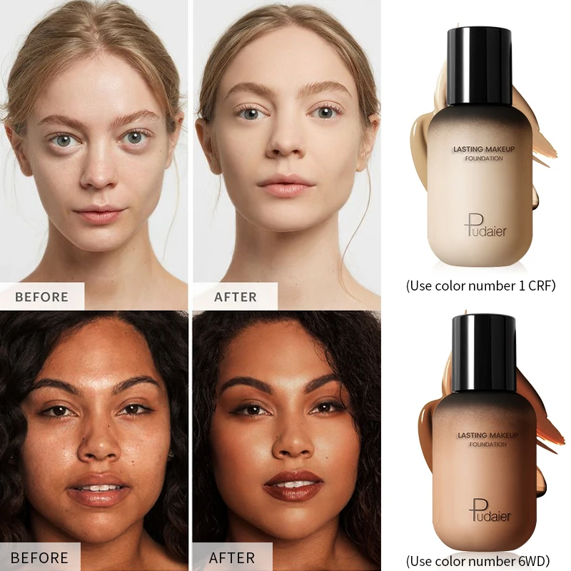 Pudaier face makeup liquid foundation cream 40ML bright beige natural 40 colors long lasting base concealer bb cream PD066
Pudaier face makeup liquid foundation cream 40ML bright beige natural 40 colors long lasting base concealer bb cream PD066