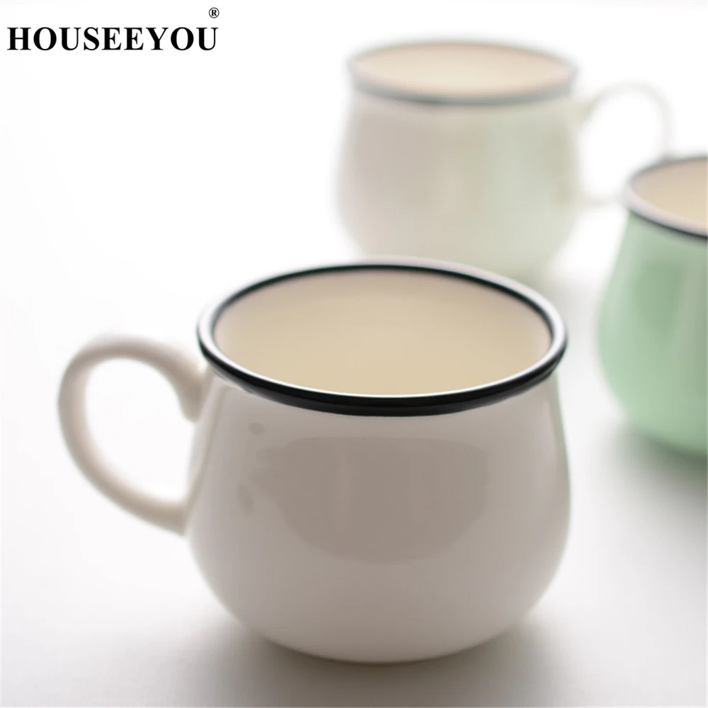 Кофейная кружка HOUSEEYOU с милым креативным улыбающимся лицом 250 мл для дома