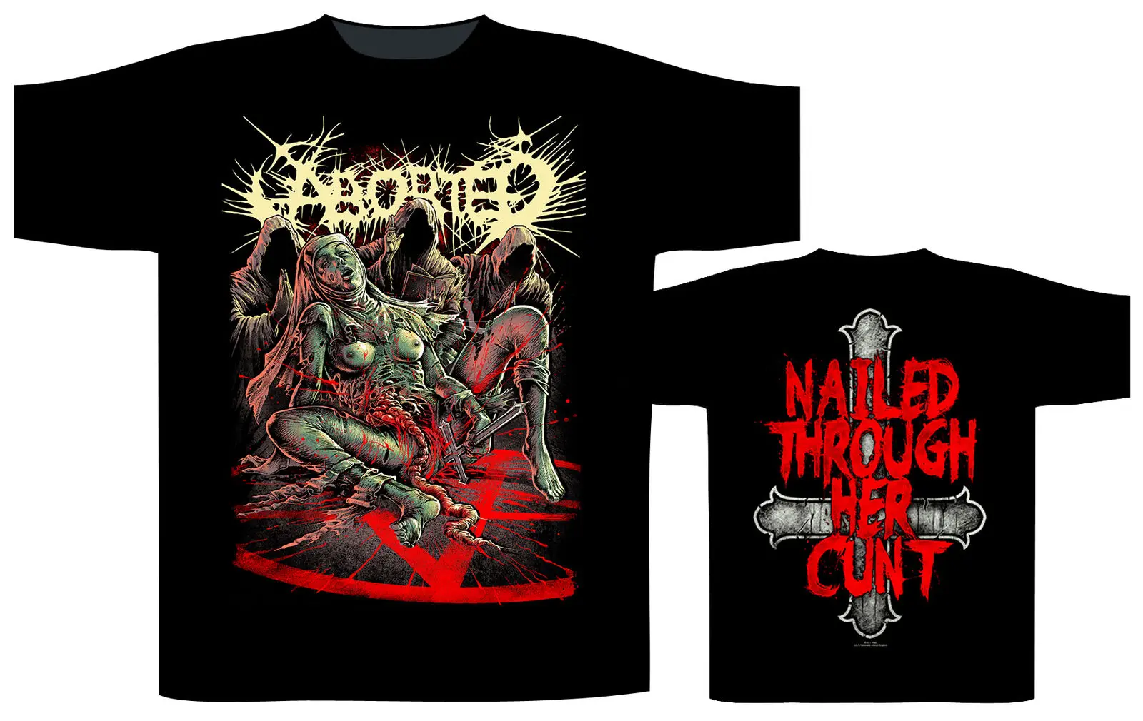 Aborted 'Nailed' T-Shirt - NEW & OFFICIAL! O-Neck Fashion Casual High Quality Print T Shirt Comfortable top tee
Aborted 'Nailed' T-Shirt - NEW & OFFICIAL! O-Neck Fashion Casual High Quality Print T Shirt Comfortable top tee