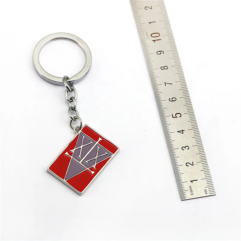 Anime Hunter x Hunter Jeff Lux Keychain Hunter License Sign Logo Red Zinc Alloy Key chain ring Cover llavevos chaveiro Trinket
Anime Hunter x Hunter Jeff Lux Keychain Hunter License Sign Logo Red Zinc Alloy Key chain ring Cover llavevos chaveiro Trinket