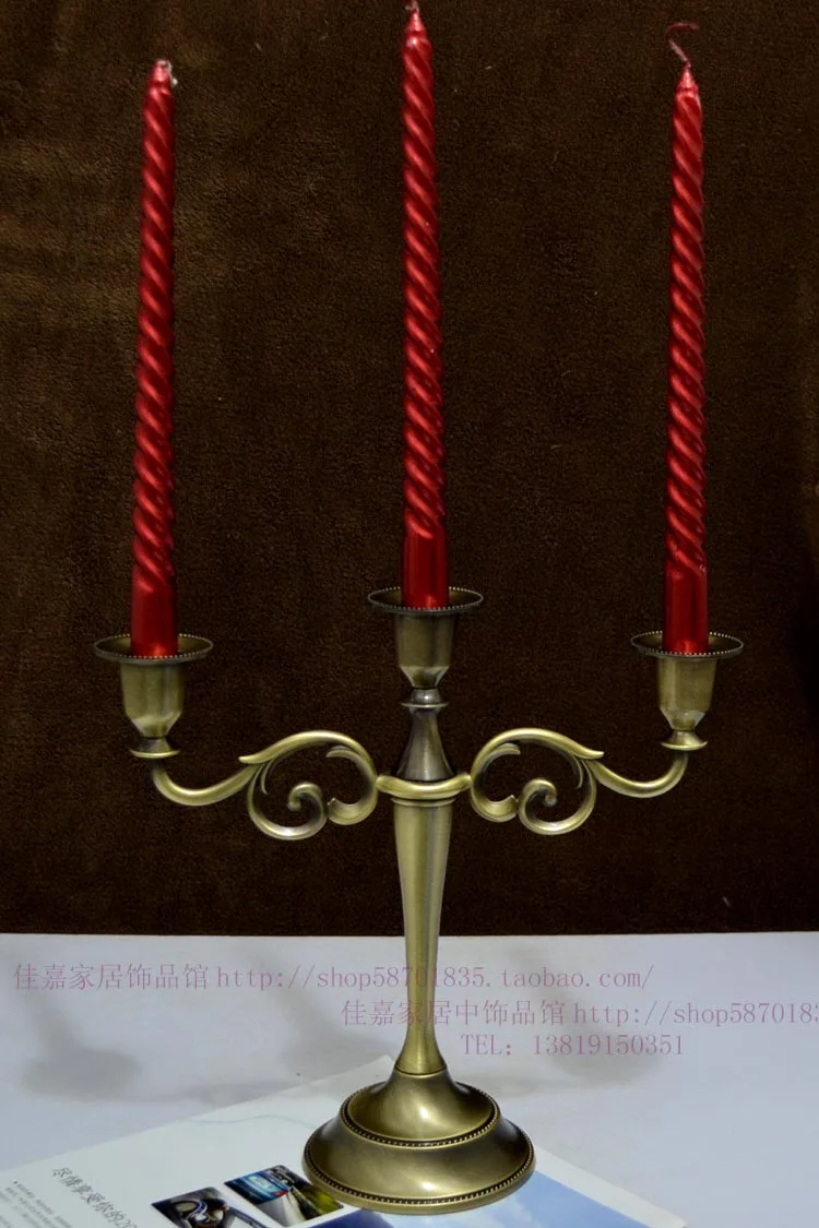 Rumidjah boutique special offer antique copper Candlestick Candlestick three European classical wedding birthday candle
Rumidjah boutique special offer antique copper Candlestick Candlestick three European classical wedding birthday candle