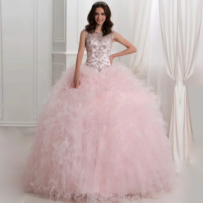 Shining princess pink beading long sleeveless sweet heart organza vestidos de quinceanera dress ball gown with ruffles and puffy
Shining princess pink beading long sleeveless sweet heart organza vestidos de quinceanera dress ball gown with ruffles and puffy