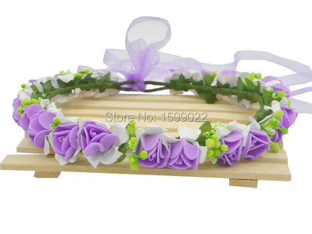Holiday Flower Girl Head Crown Purple Wedding Decoration Rave Bachelorette Party Bridal Head Accessories Romantic Headpiece
Holiday Flower Girl Head Crown Purple Wedding Decoration Rave Bachelorette Party Bridal Head Accessories Romantic Headpiece